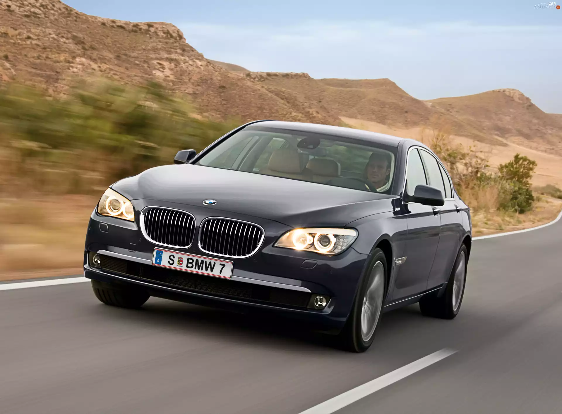 BMW seria 7 F01, Front, navy blue