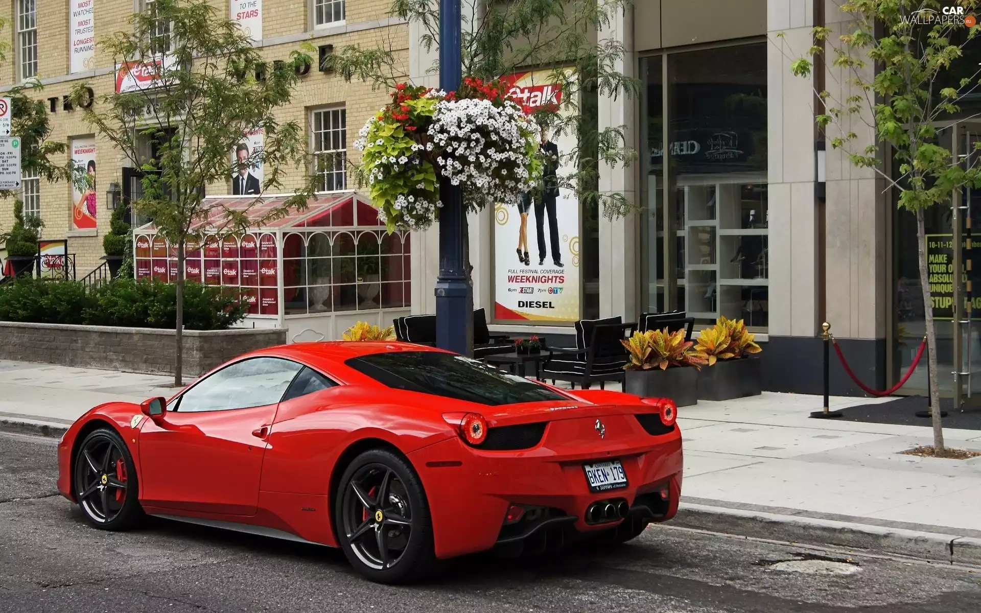 Red, Ferrari, 458 Italia, Automobile