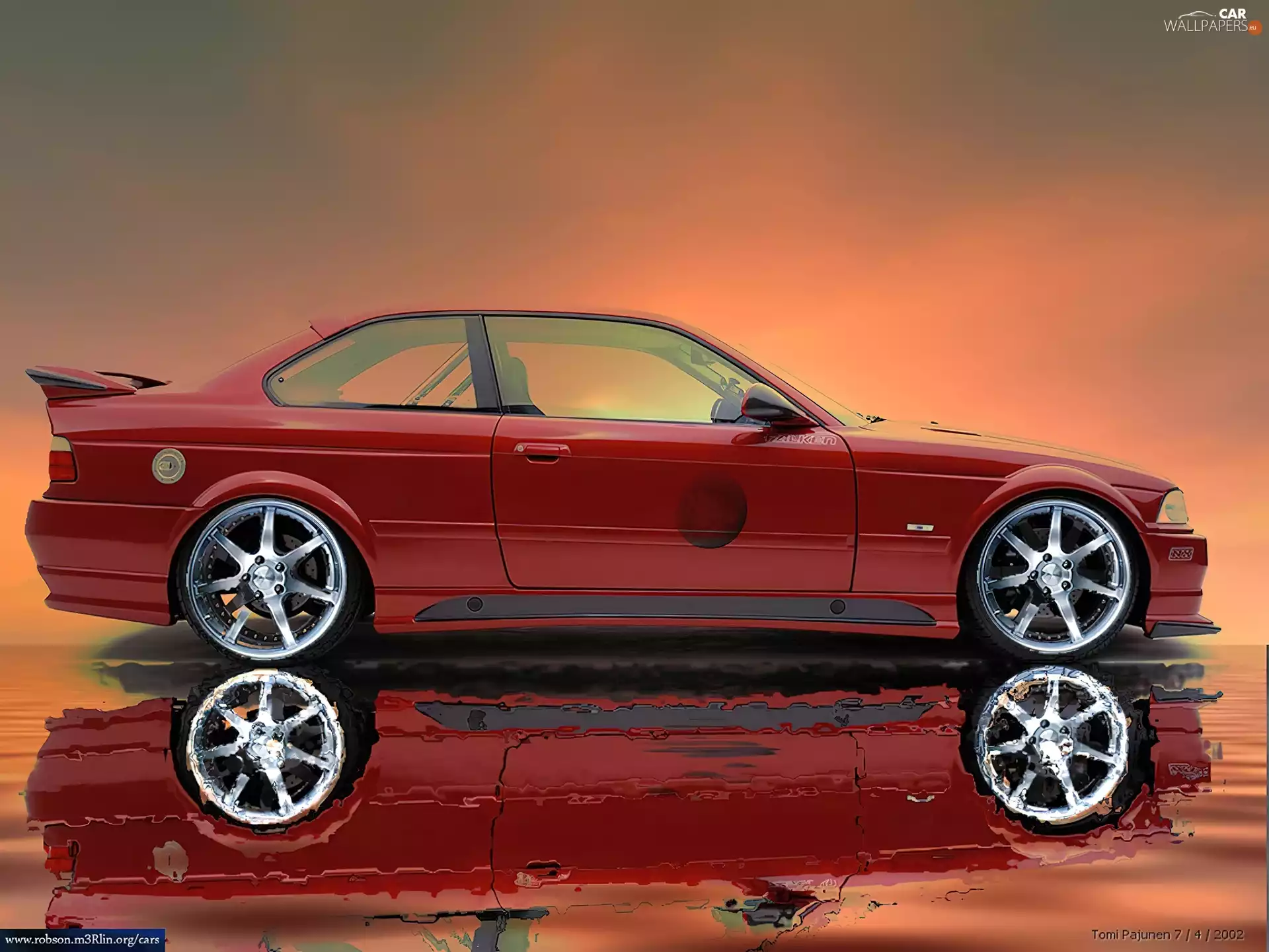 BMW 3, Big Fire, background, E36