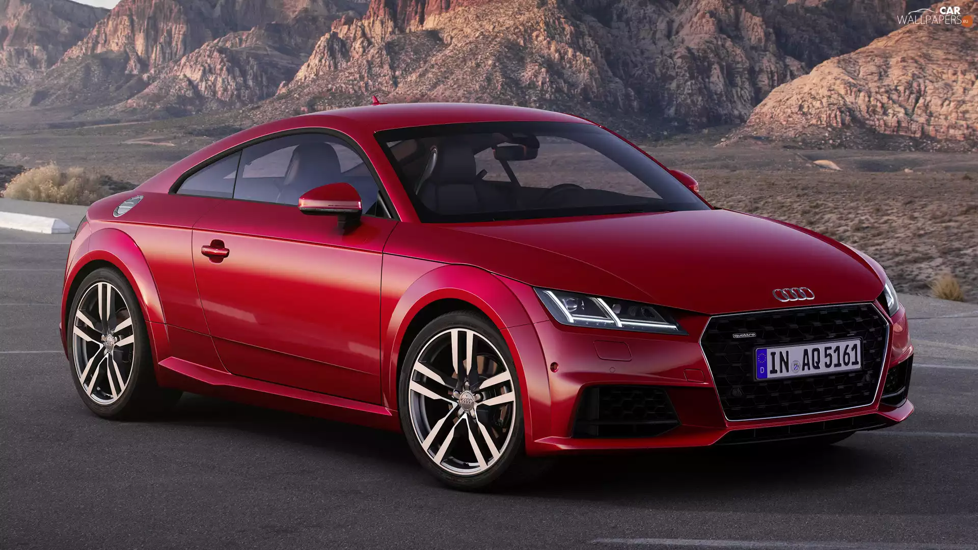 Red, Front, side, Audi TT
