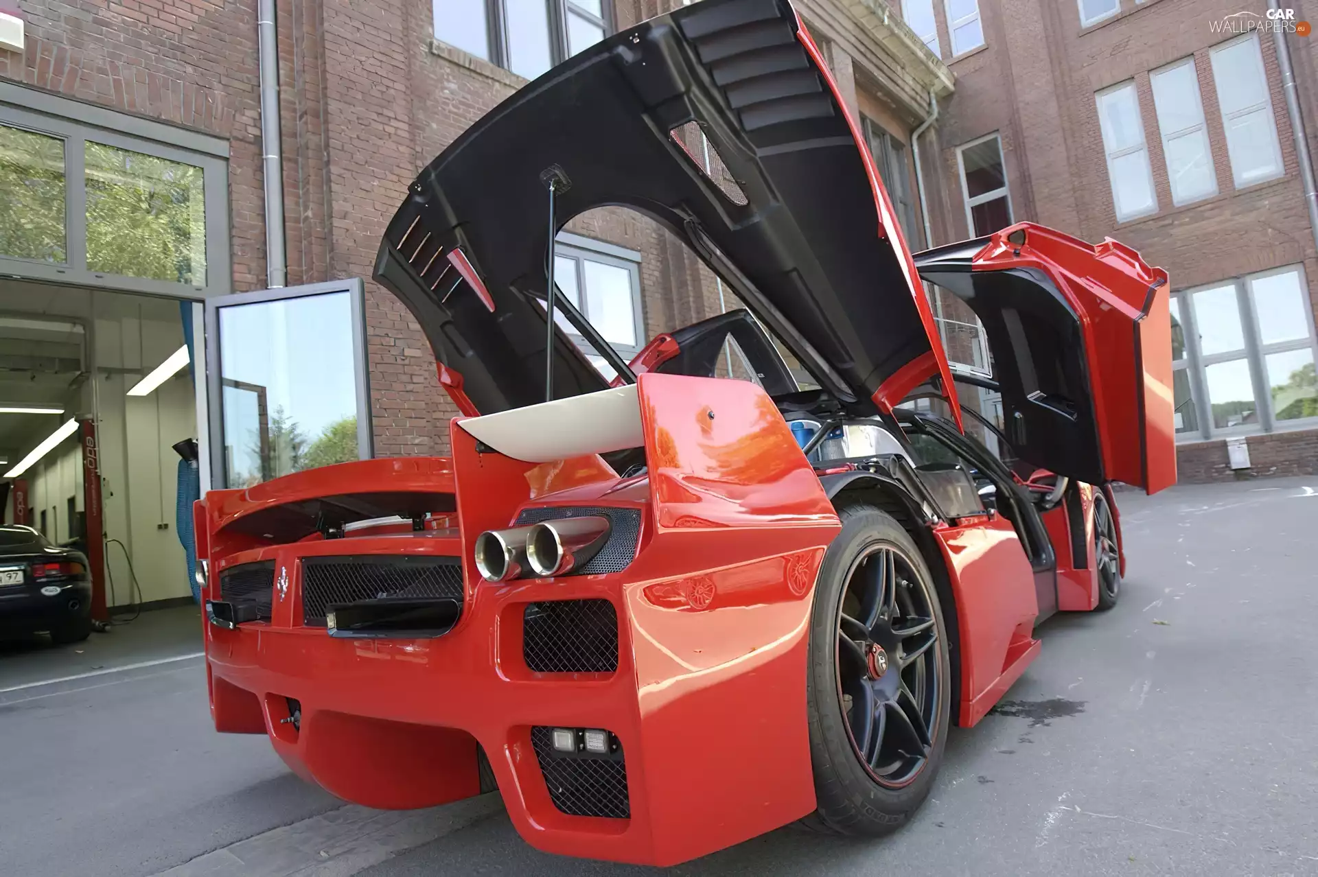 Ferrari FXX, flap, Engine, open