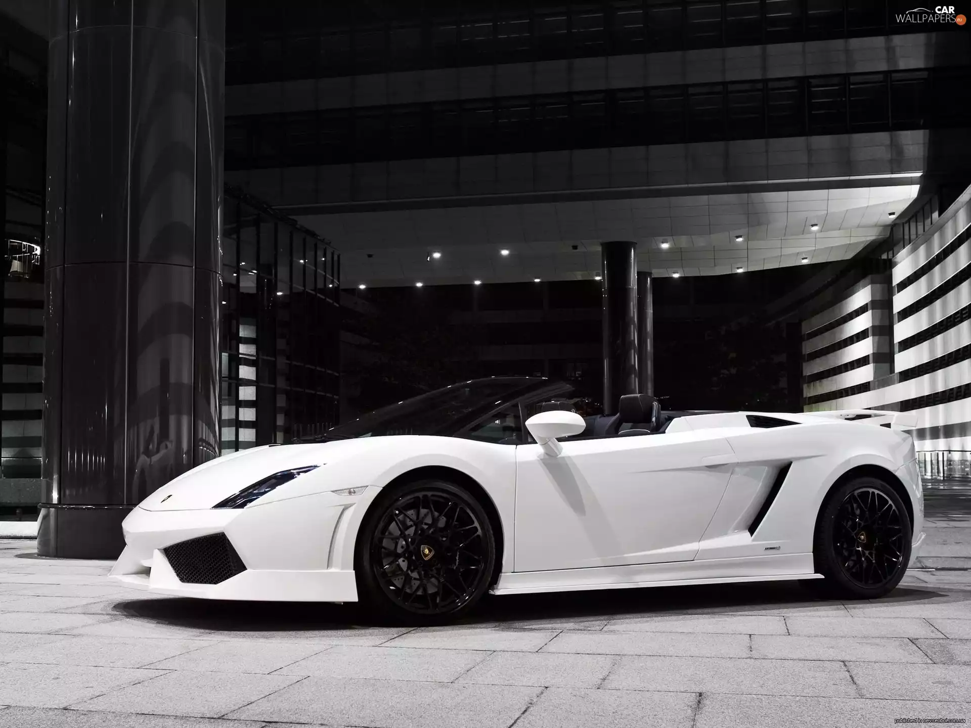 Lamborghini Gallardo, Black, wheels, Cabriolet