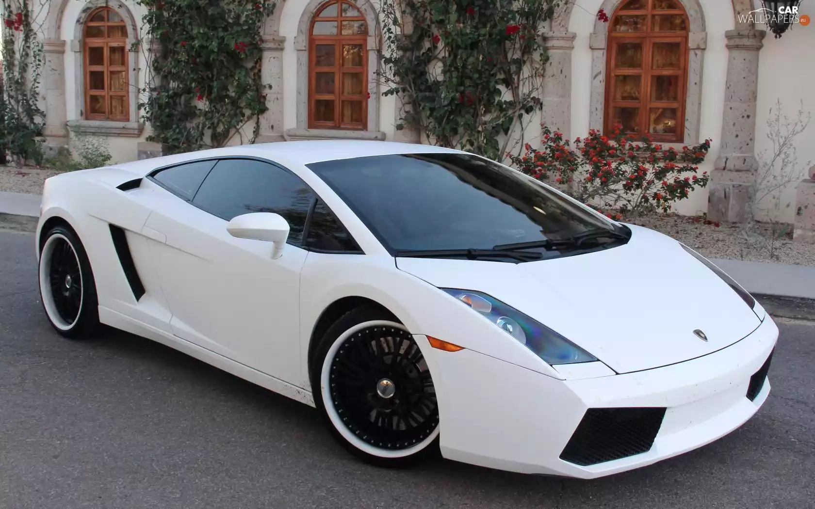 house, White, Lamborghini Gallardo