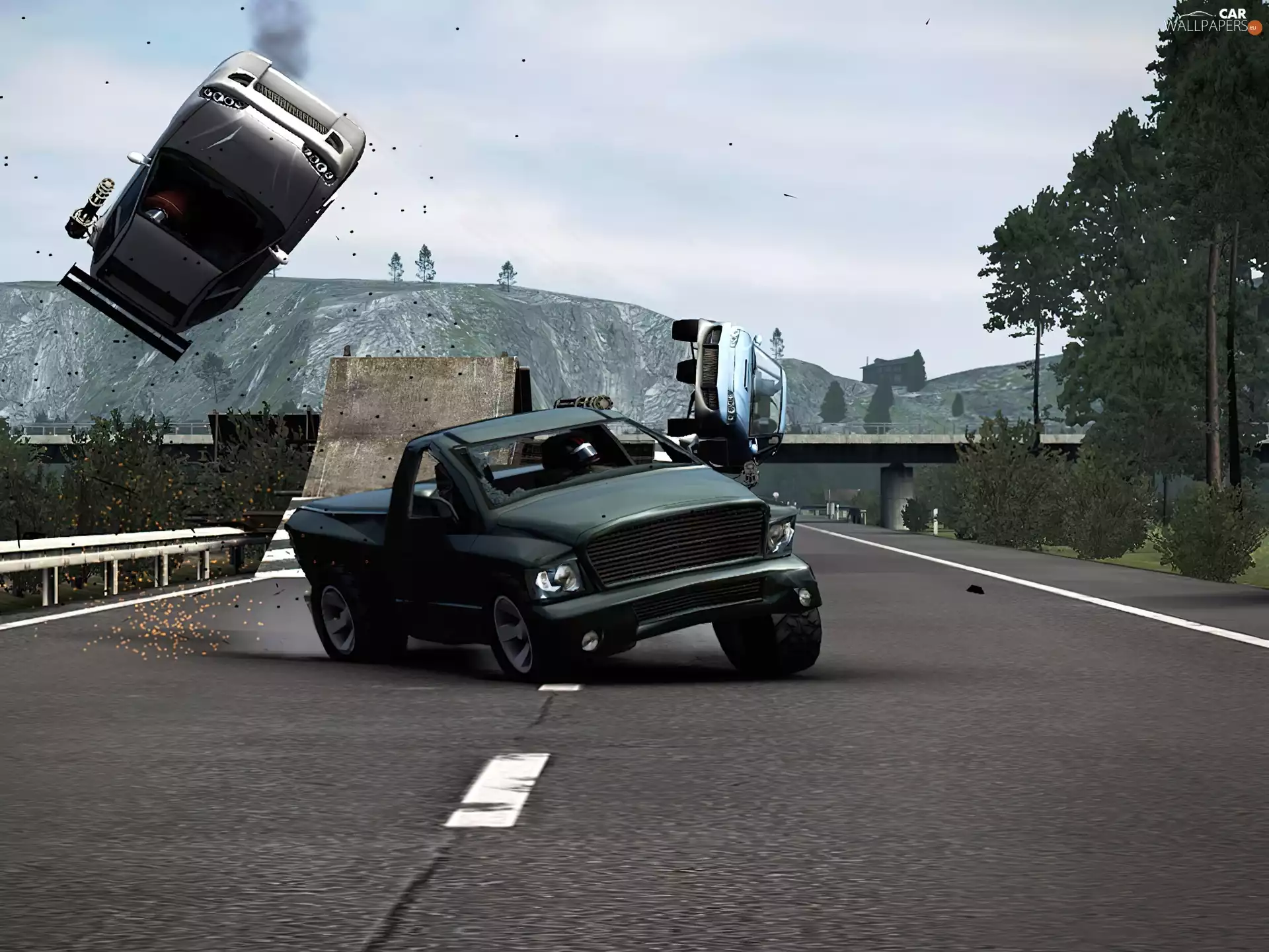 game, accident, road