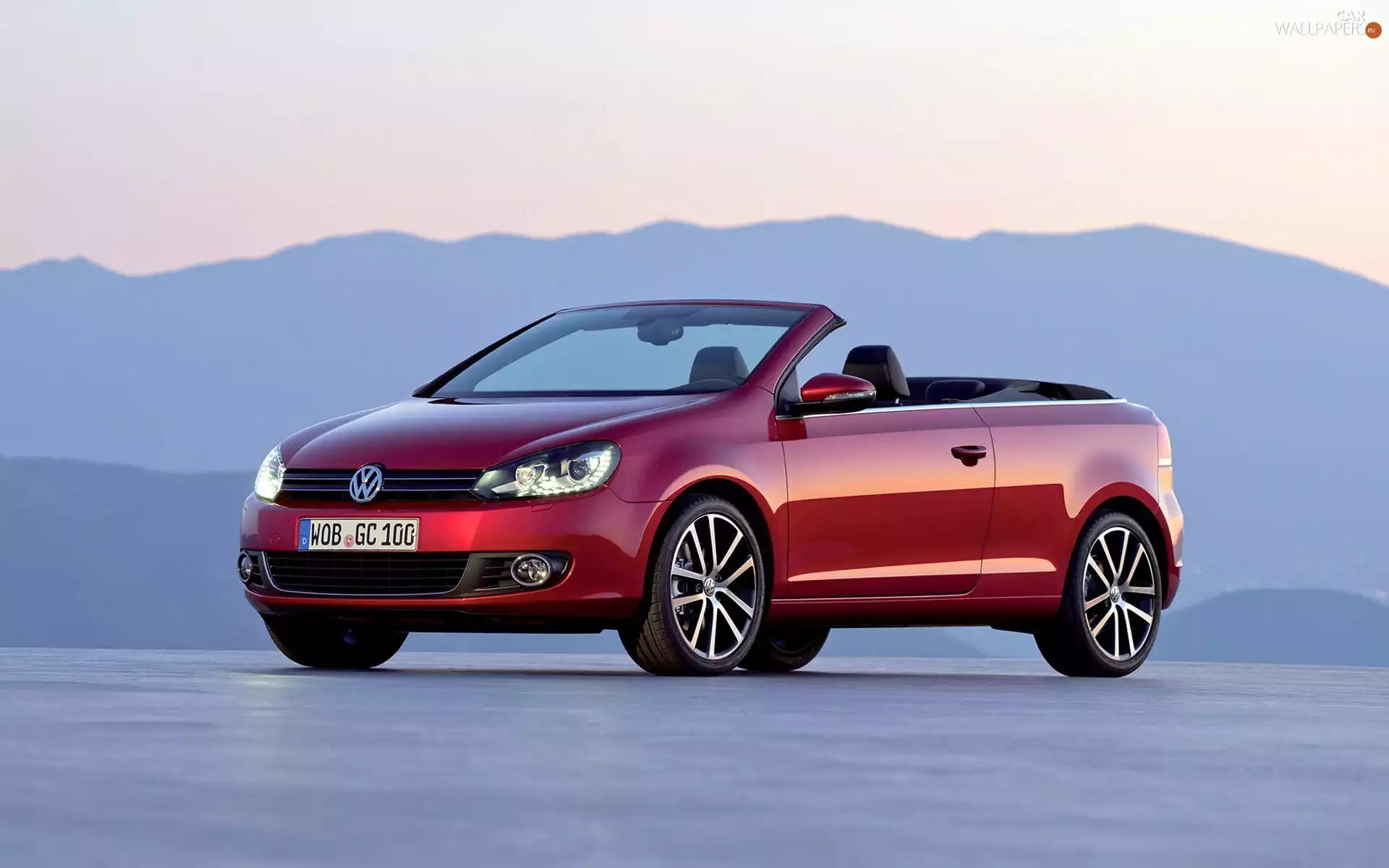 Cabrio, Red, Volkswagen Golf