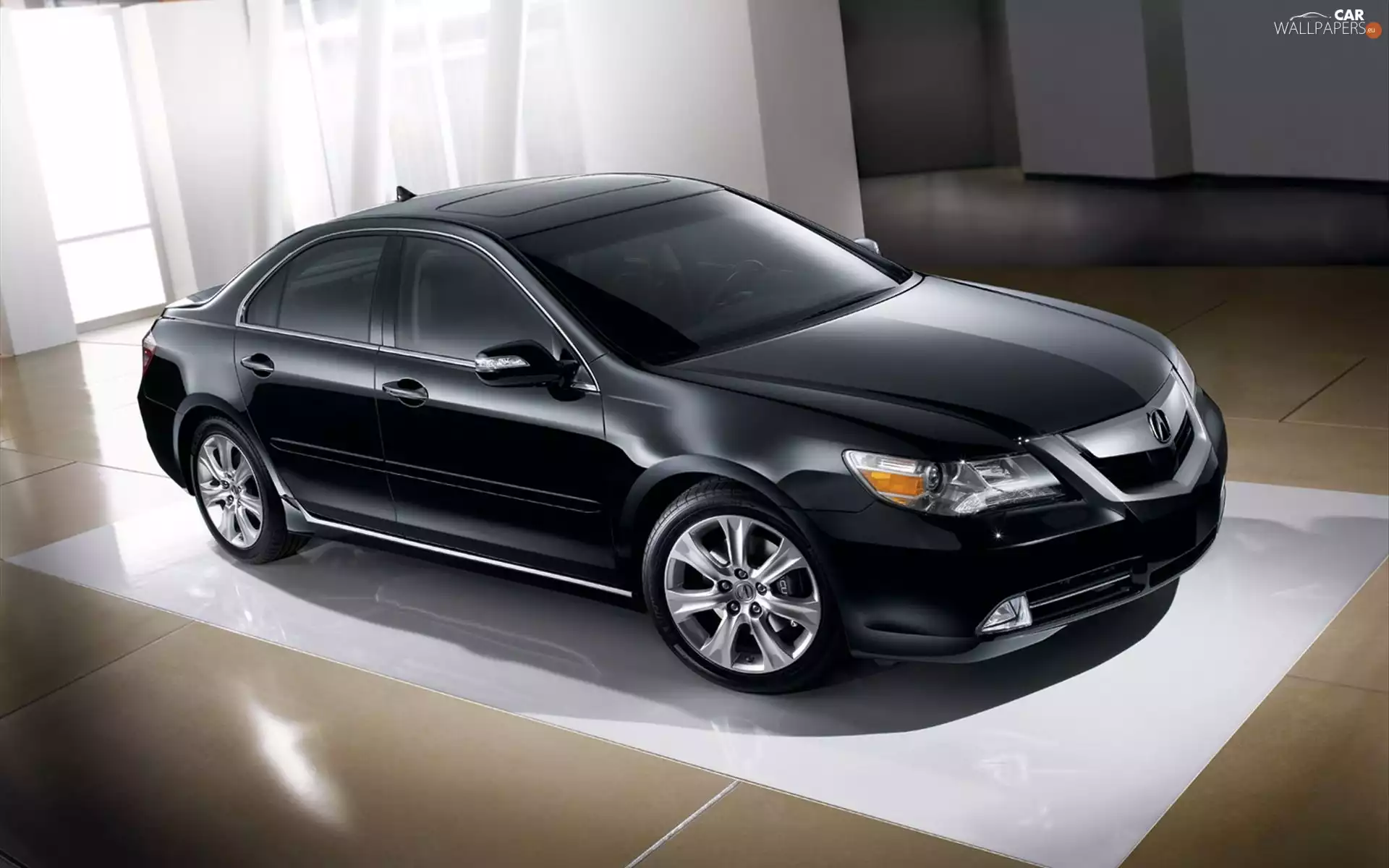 black, graphics, saloon, Acura RL