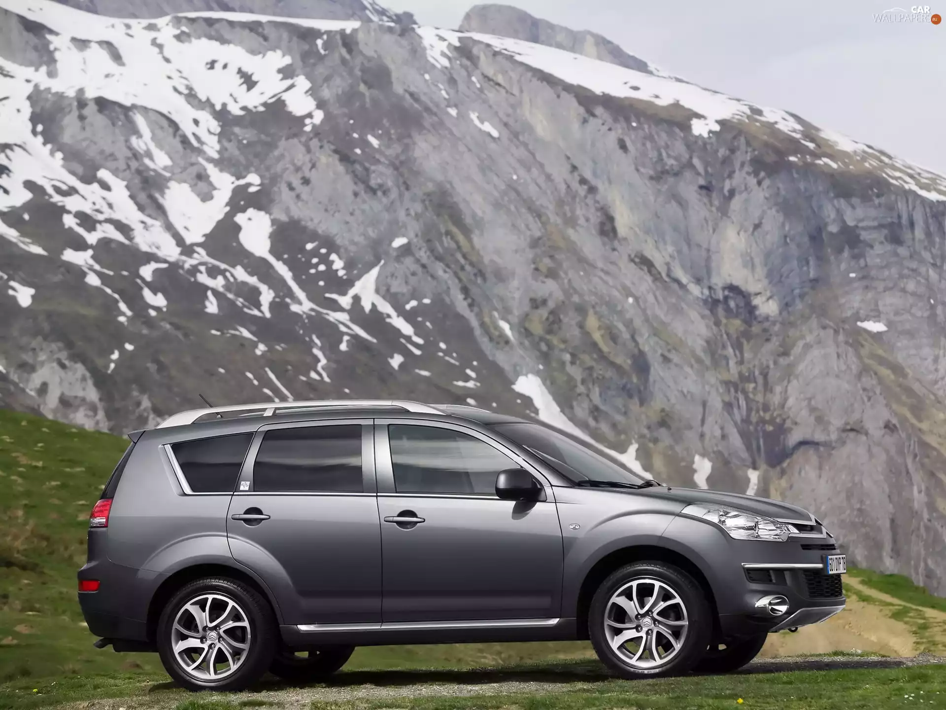 Mountains, graphite, Citroen C-Crosser