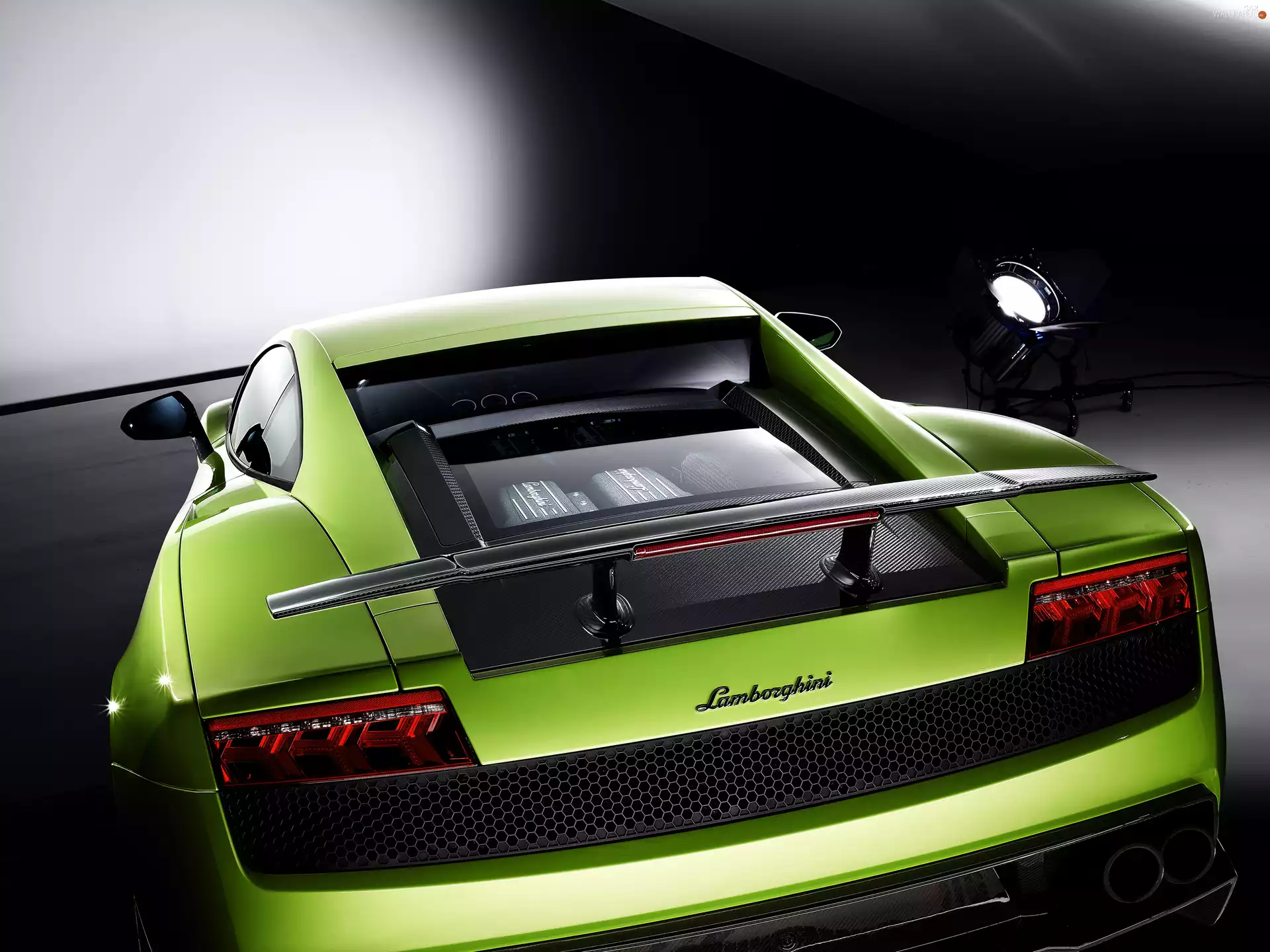 spoiler, green ones, Lamborghini Gallardo