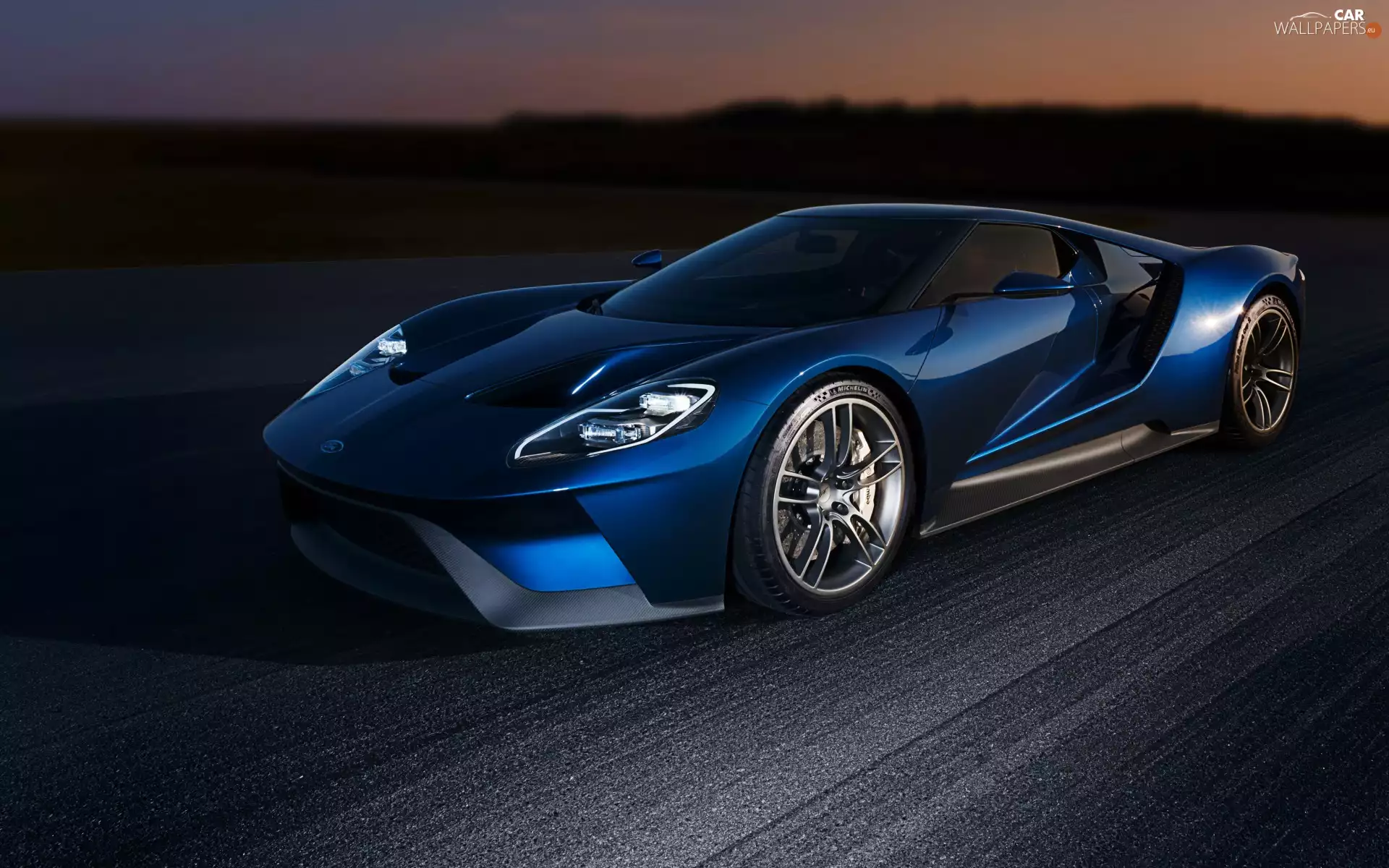 2016, blue, Ford GT