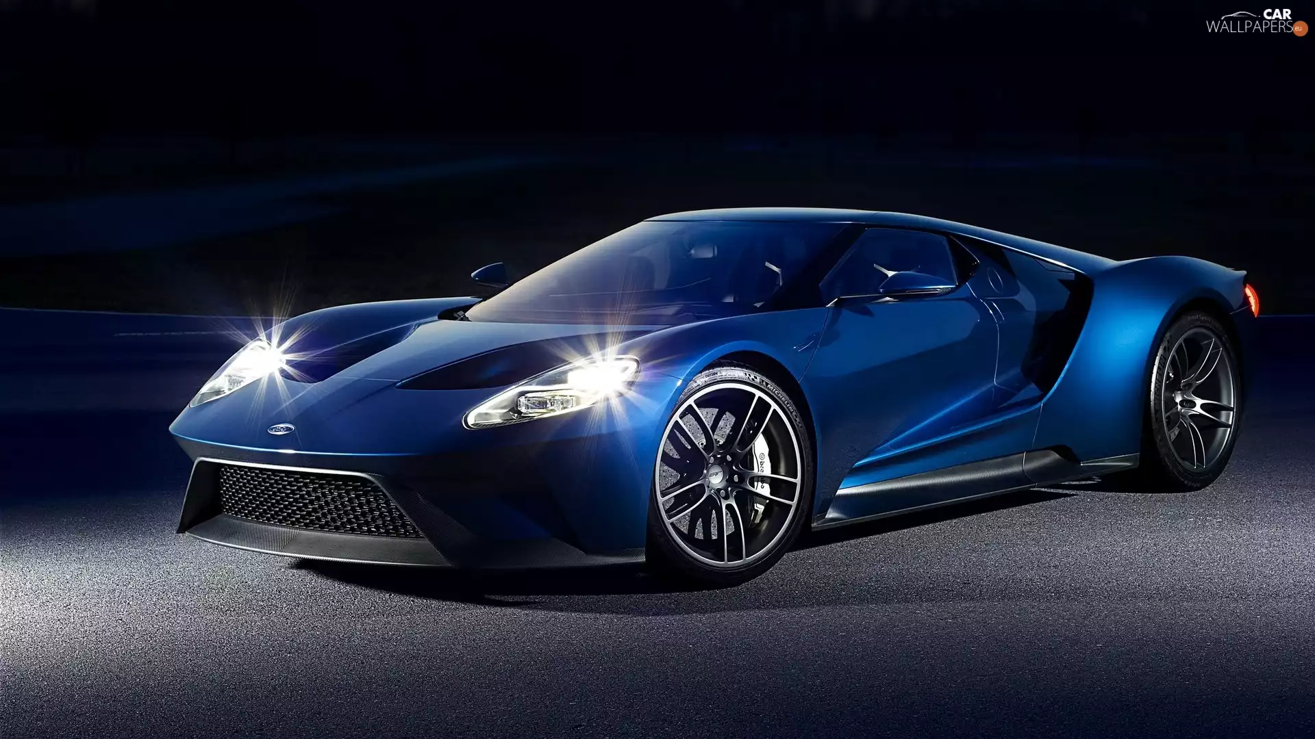 2017, blue, Ford GT