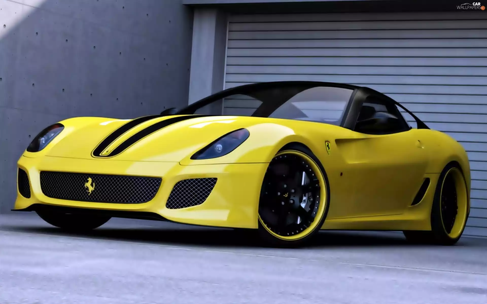 Yellow, Ferrari, 599 GTO