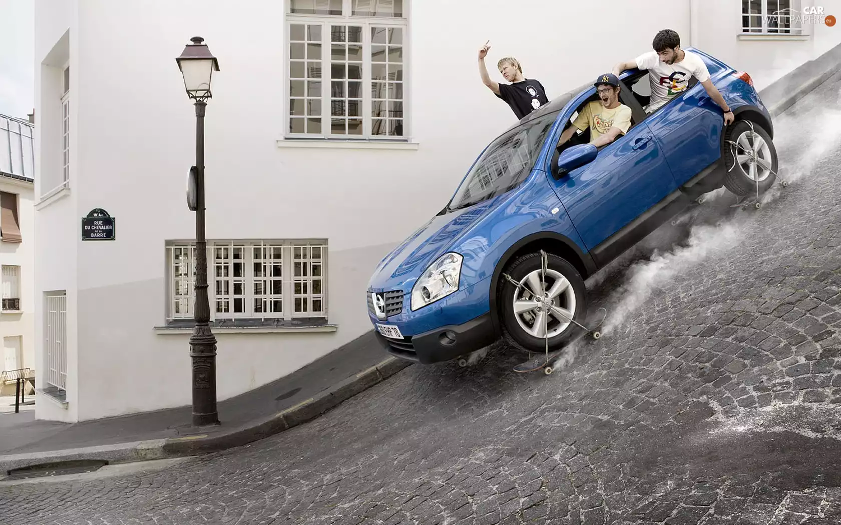 Way, Automobile, Lighthouse, house, Street, Skateboards