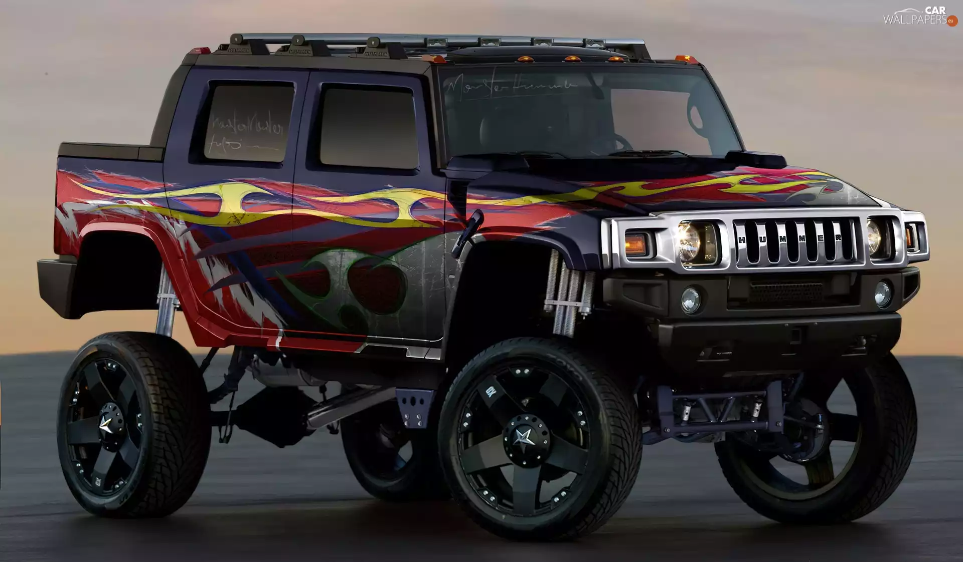Automobile, increased, suspension, hummer