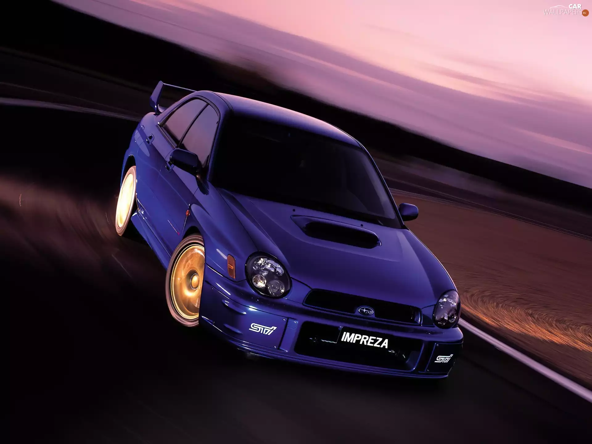 STI, Violet, Subaru Impreza