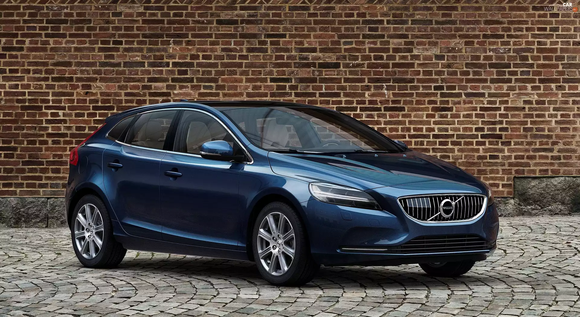 Volvo V40 T5 Inscription, wall, brick, 2017
