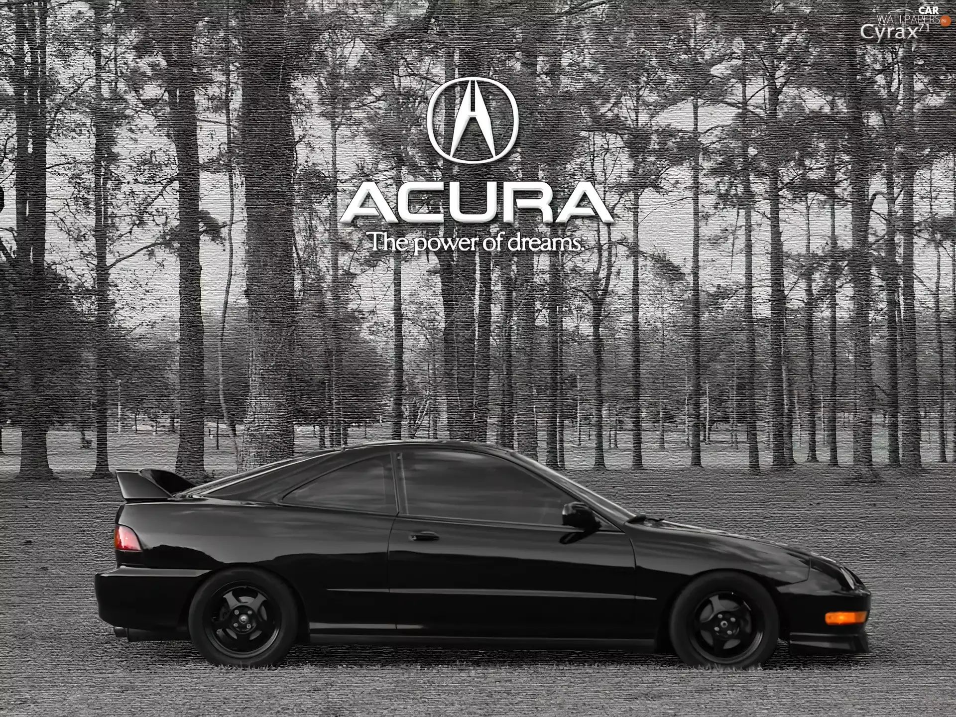commercial, black, Acura Integra