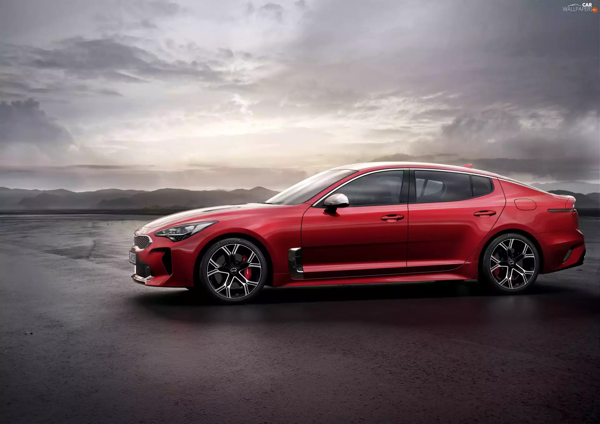 side, red hot, Kia Stinger GT