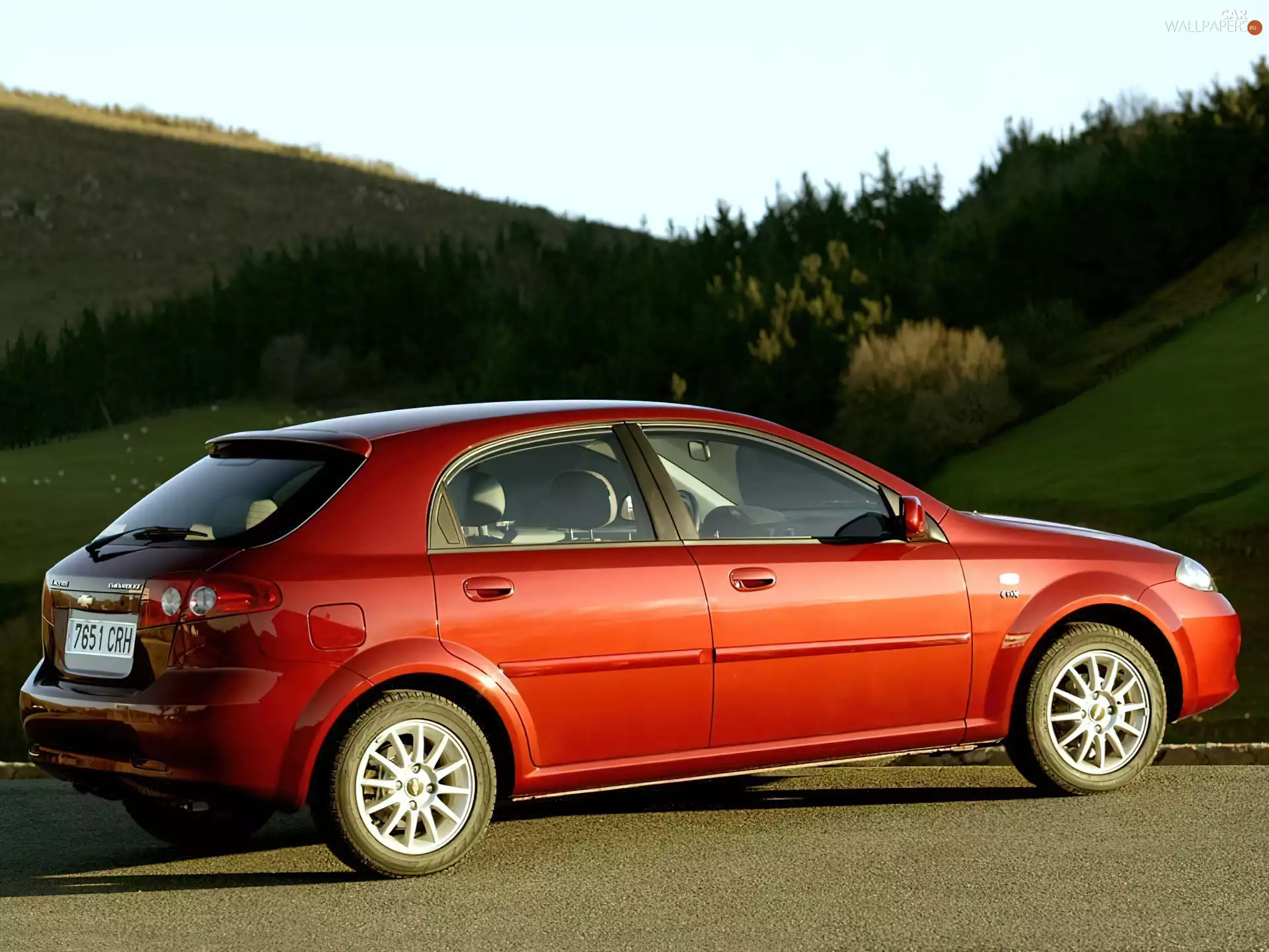Hatchback, Red, Chevrolet Lacetti