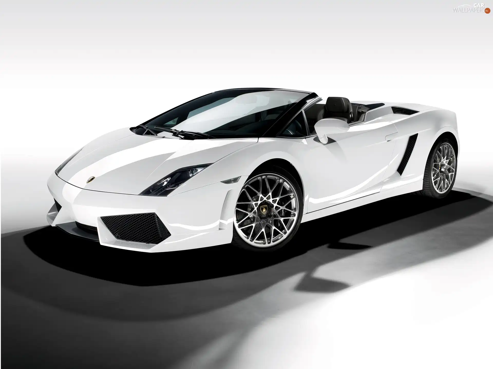 Cabriolet, White, Lamborghini Gallardo