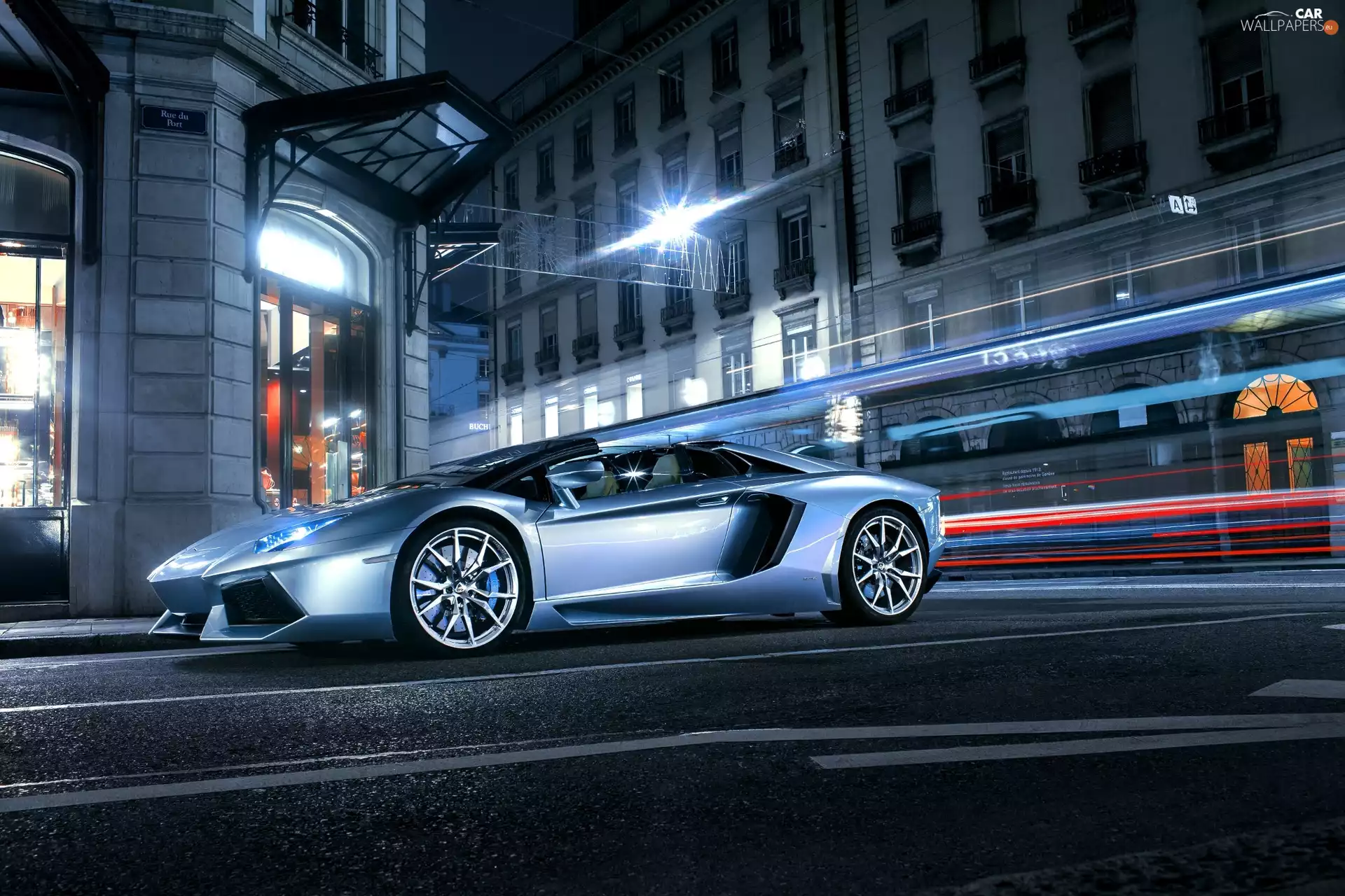 Lamborghini Aventador LP 700-4 Roadster, Street, light, 2013