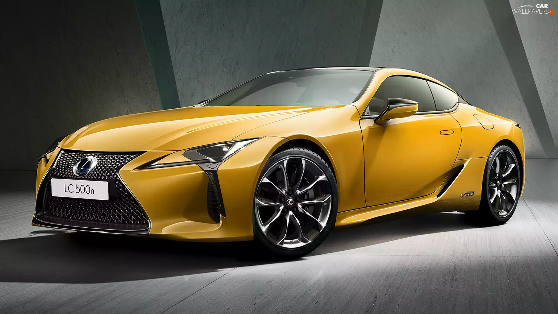 Yellow, Front, side, Lexus Lc 500