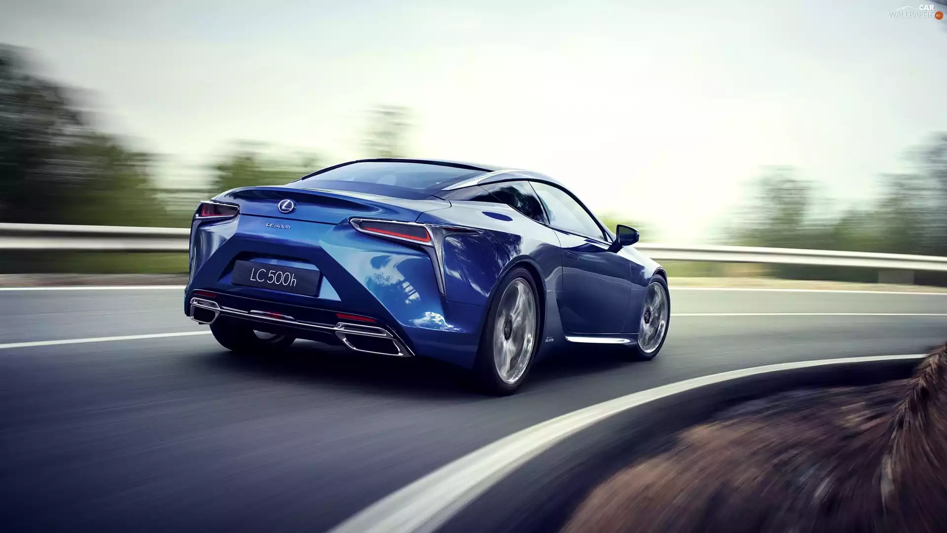 blue, Way, turn, Lexus LC 500h