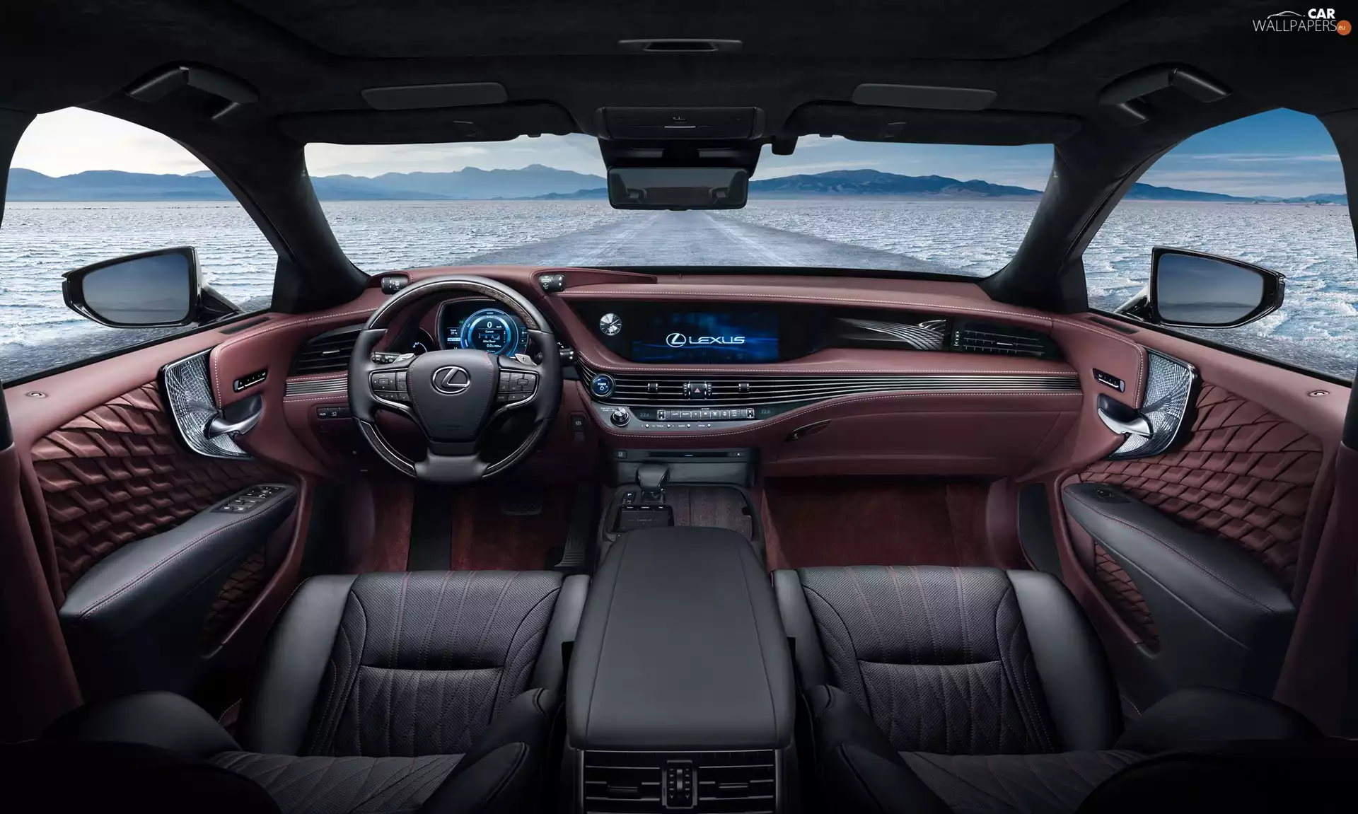 interior, Lexus LS 500h, 2017