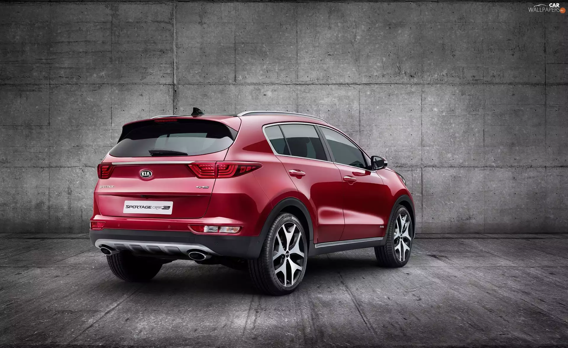 red hot, 2017, Back, Kia Sportage GT Line