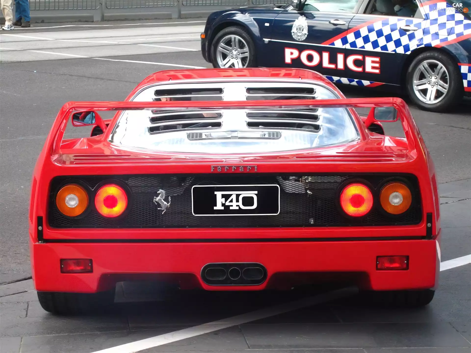 police, logo, Ferrari F 40