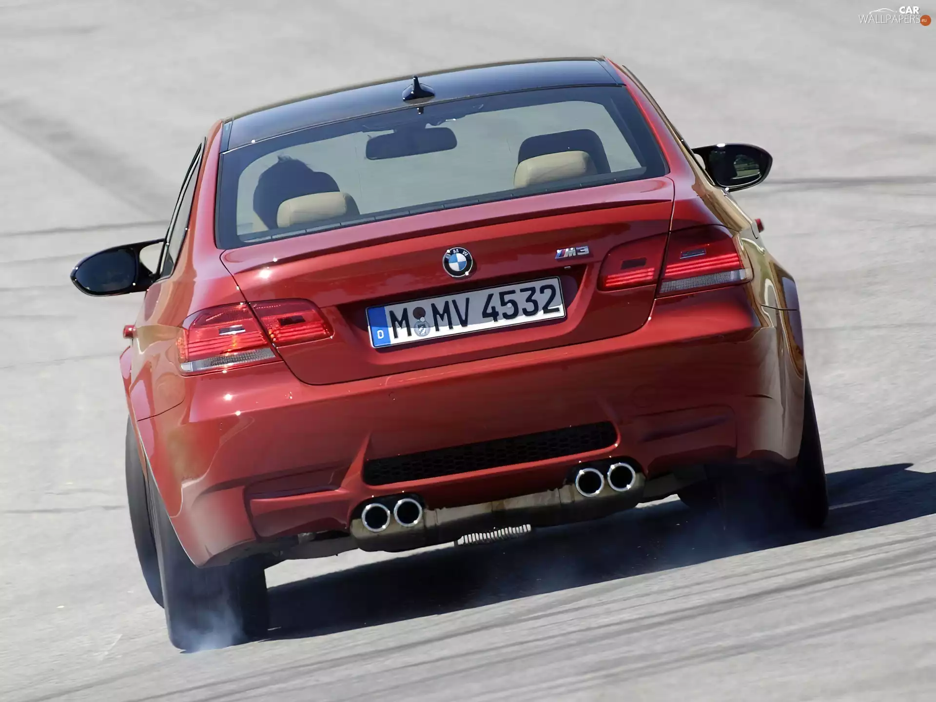 BMW M3, burning, rubber, E90