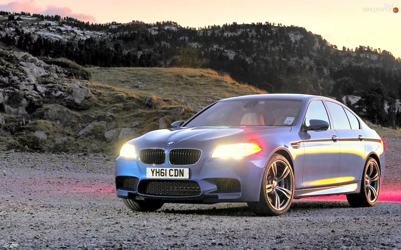 BMW M5, Stones, Mountains, Sedan