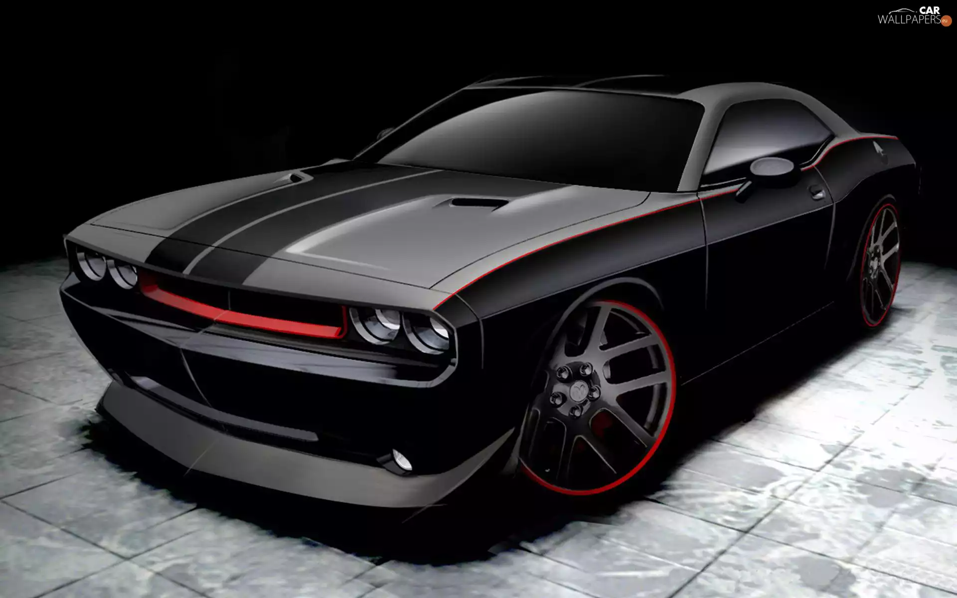 Dodge Challenger, Black, Mat