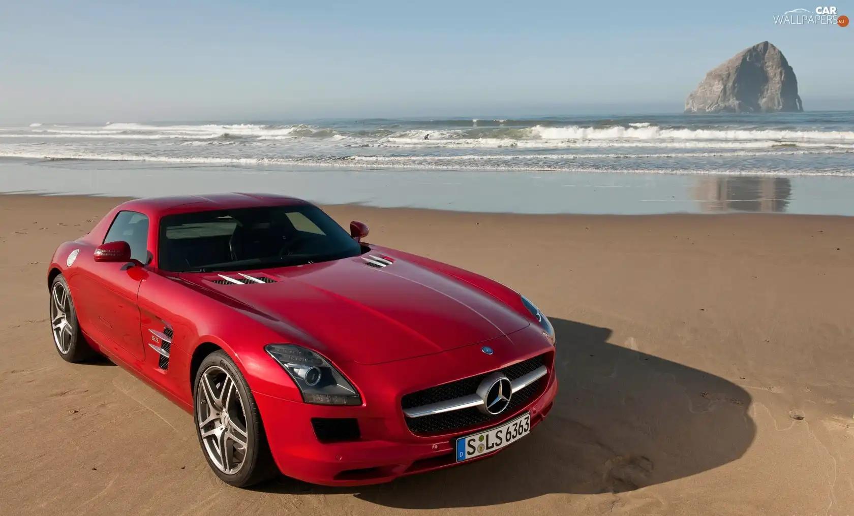 Beaches, Red, Mercedes SLS