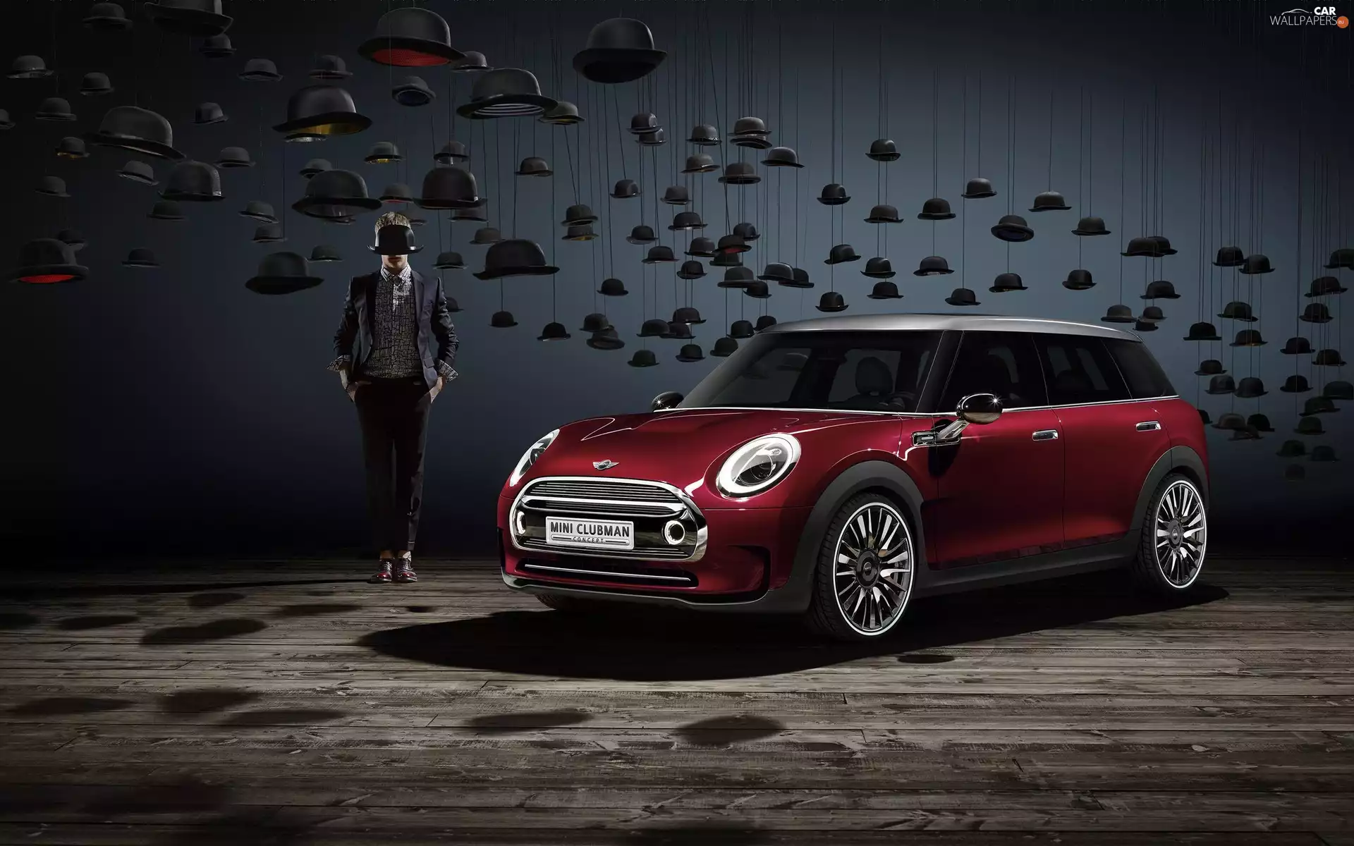 a man, hats, Mini, Clubman, Automobile