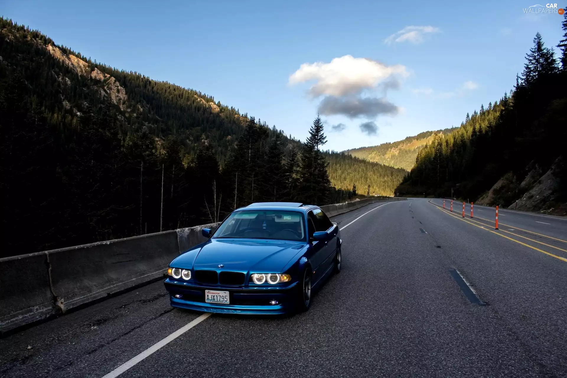 Way, Blue, BMW, Mountains