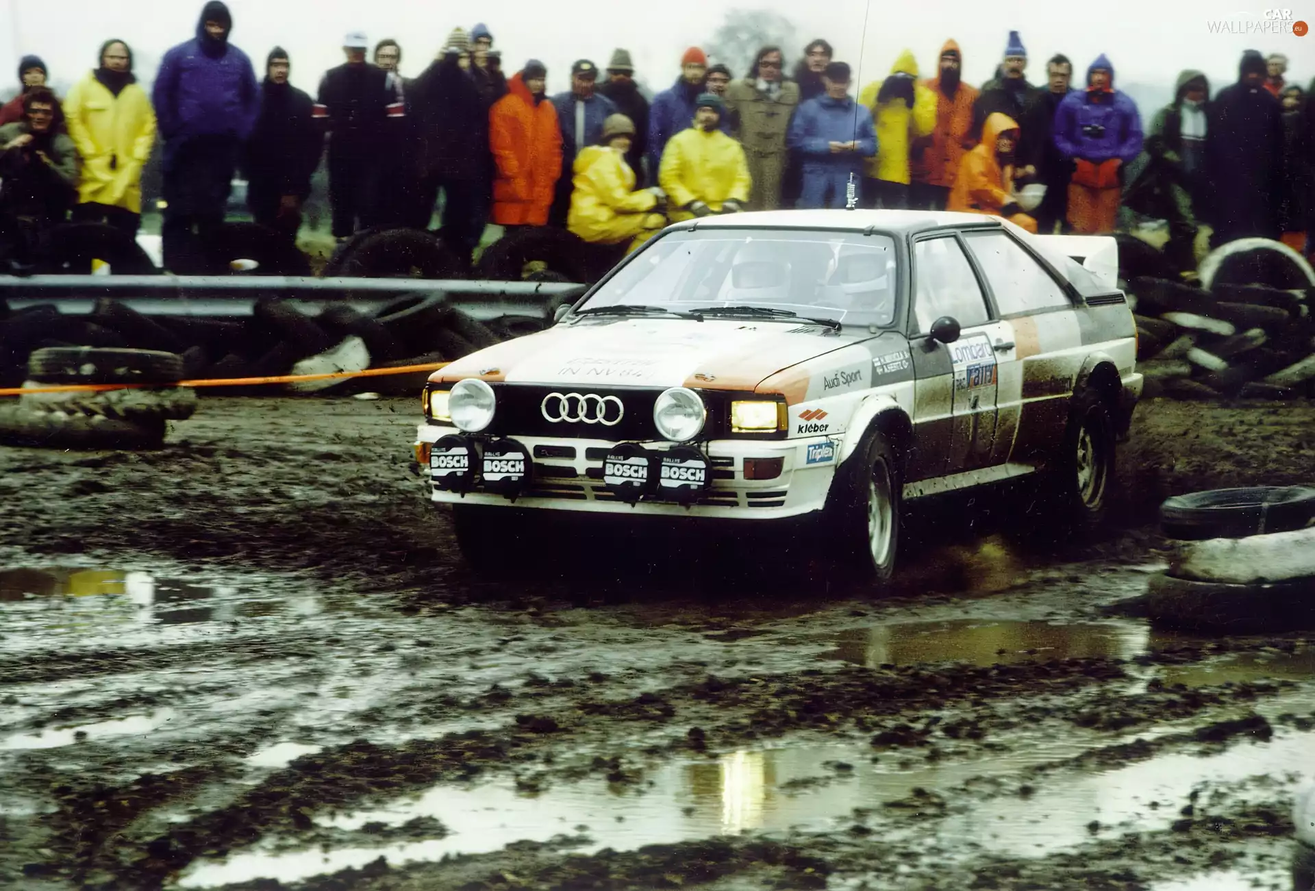 rally, Audi Quattro, muddy