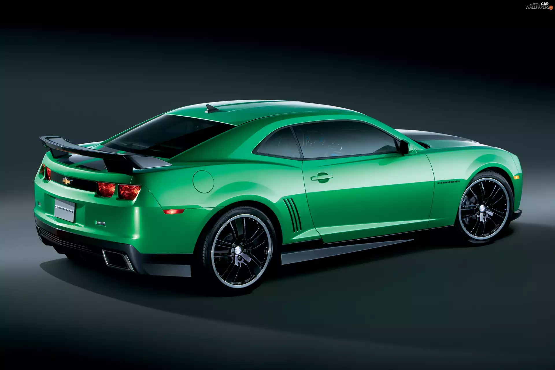 Green, Muscle, car, Chevrolet Camaro