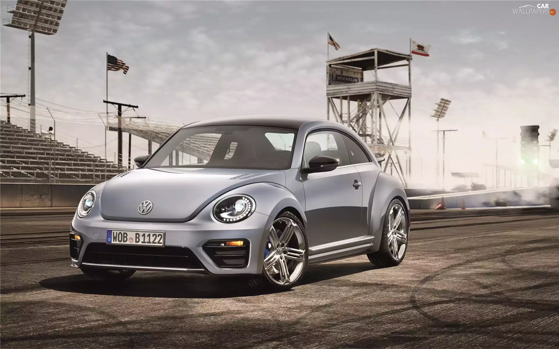 Volkswagen New Beetle, track, stand