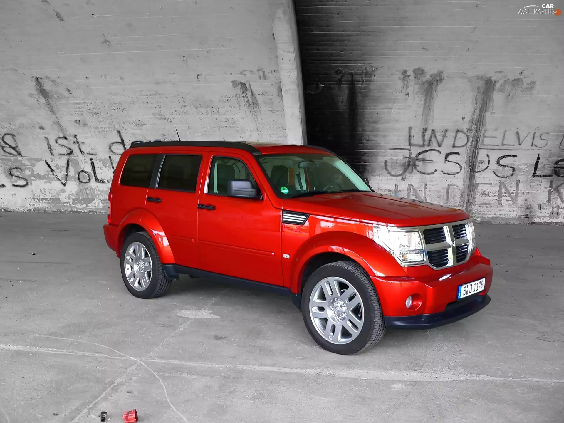 Graffiti, Red, Dodge Nitro