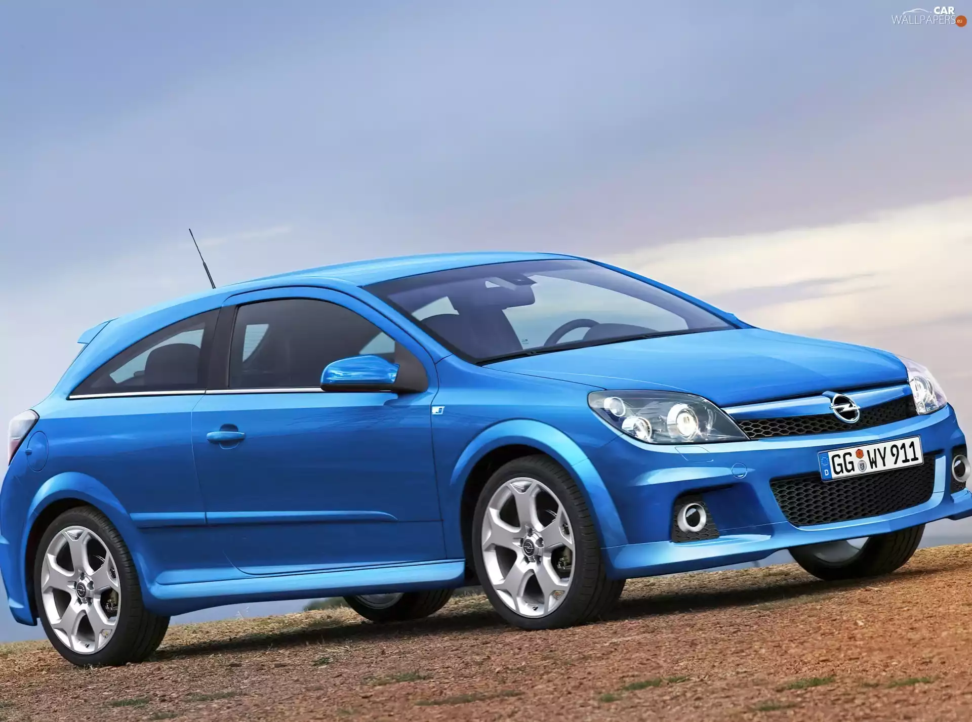 blue, Opel Astra OPC