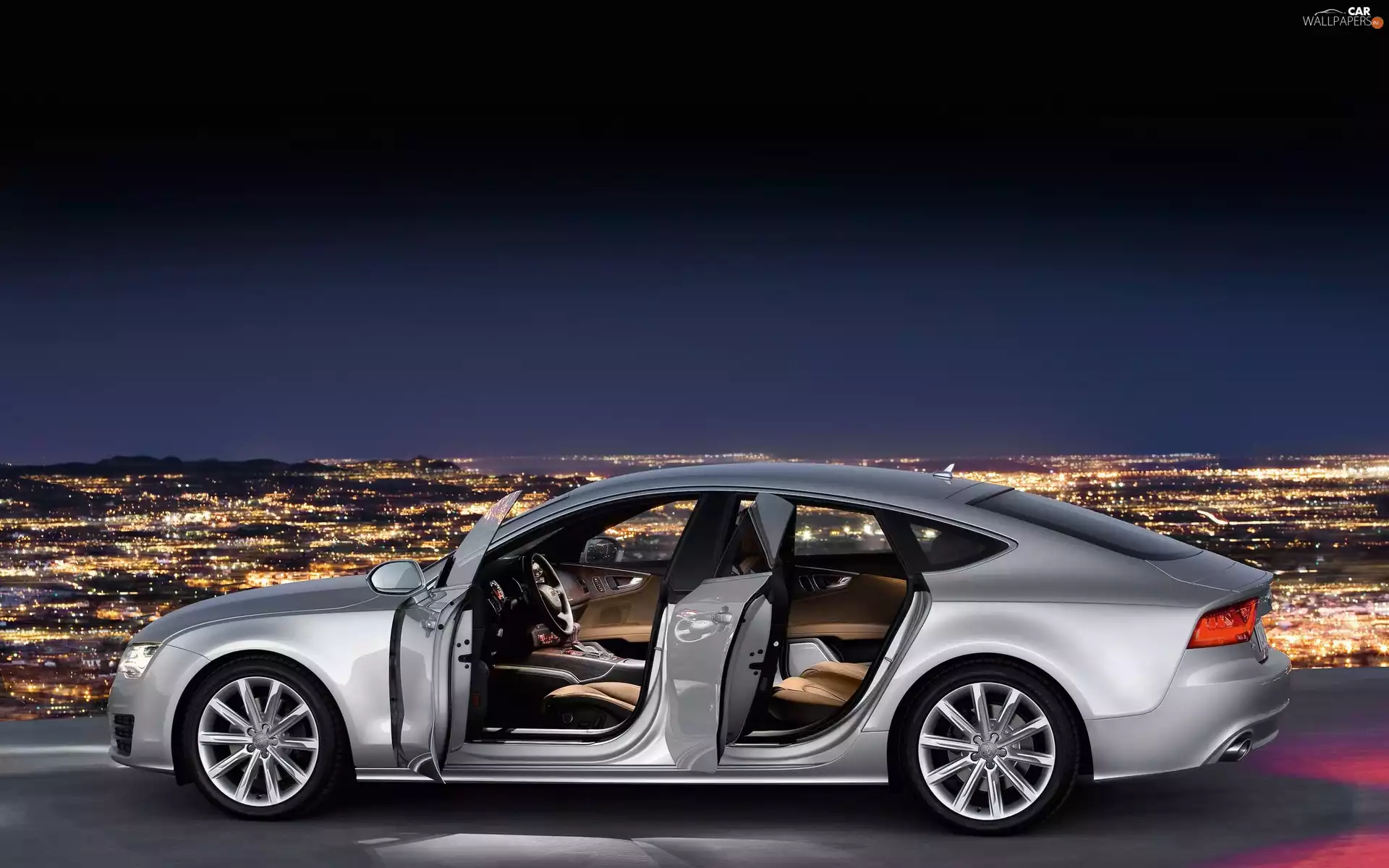 Audi A7, Silver, Open Door, Sportback
