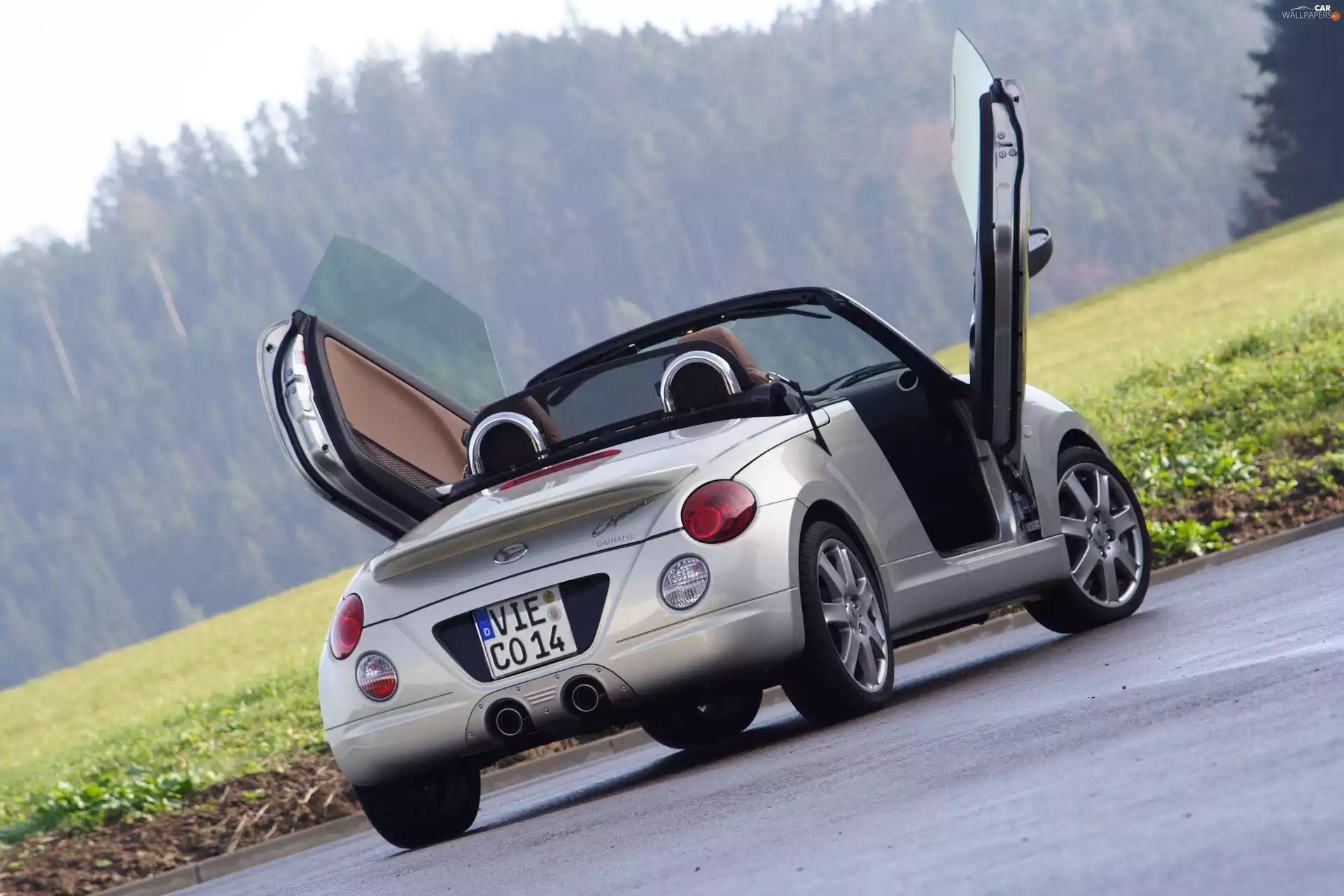 Do, Mountains, Doors, opening, Daihatsu Copen