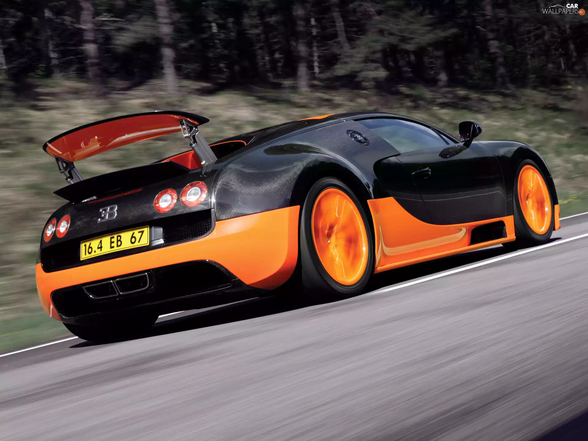 @, Bugatti Veyron 16.4 Super Sport, Orange