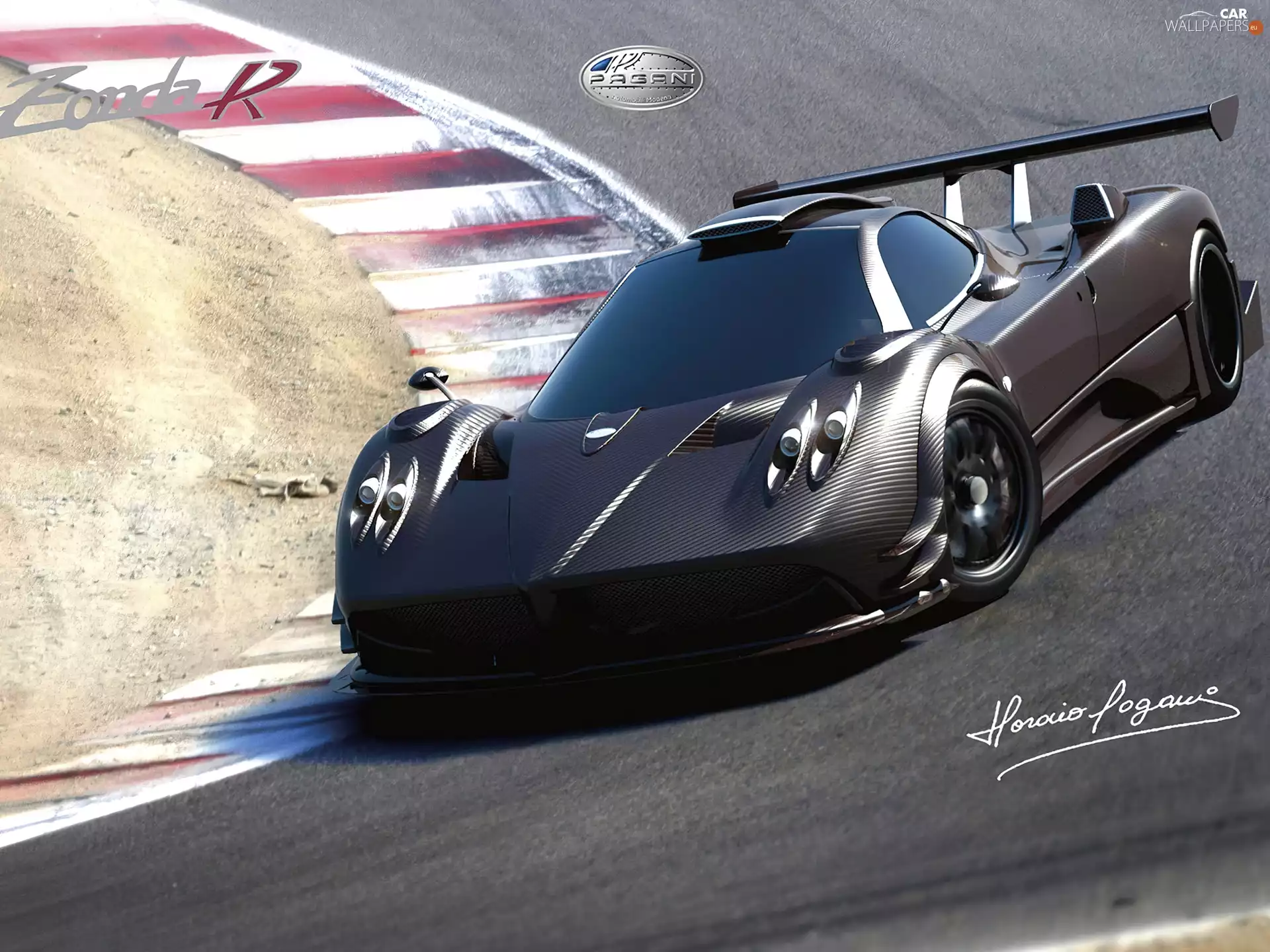 race, Pagani Zonda R, track