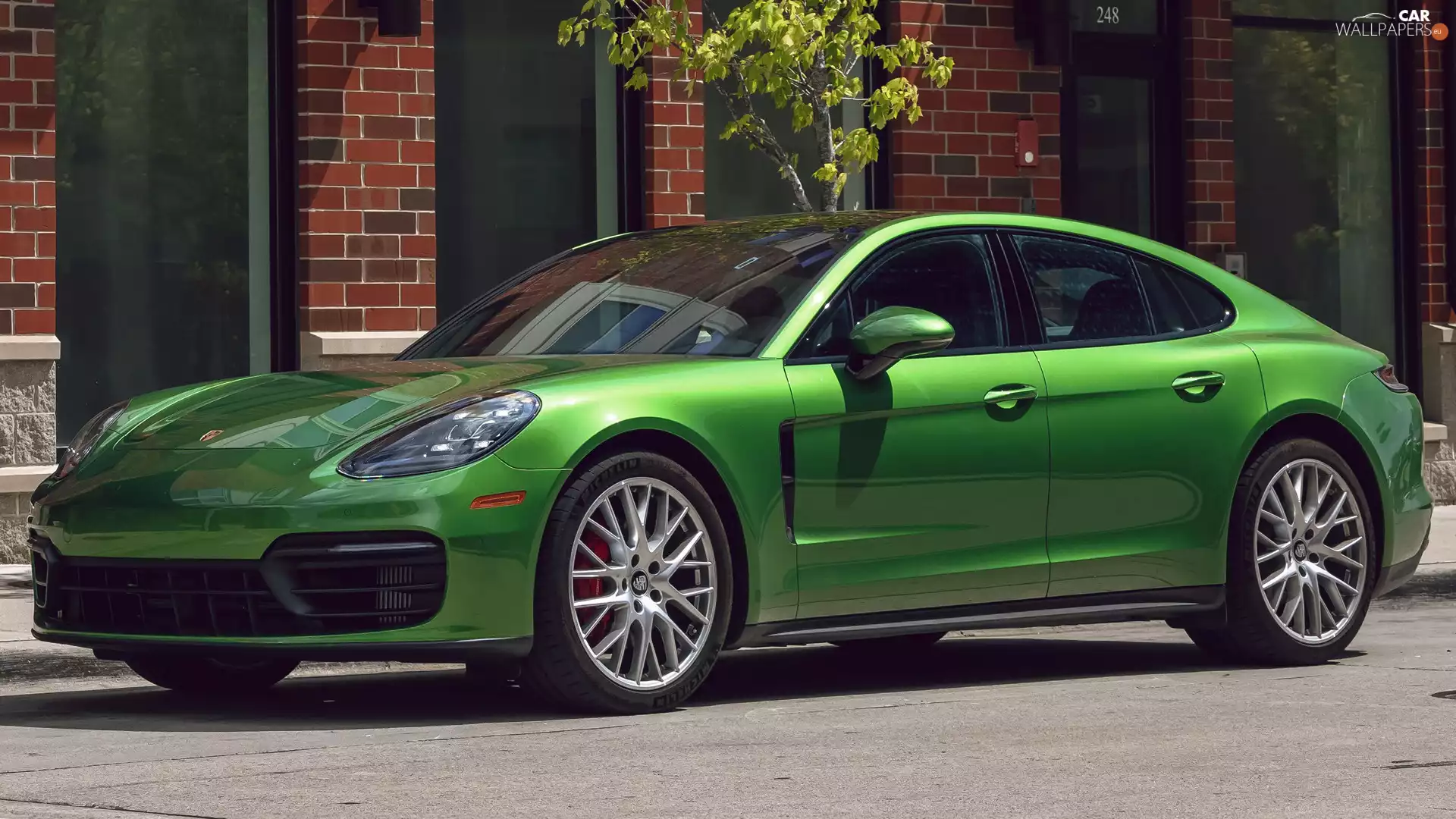 Porsche Panamera S, green ones
