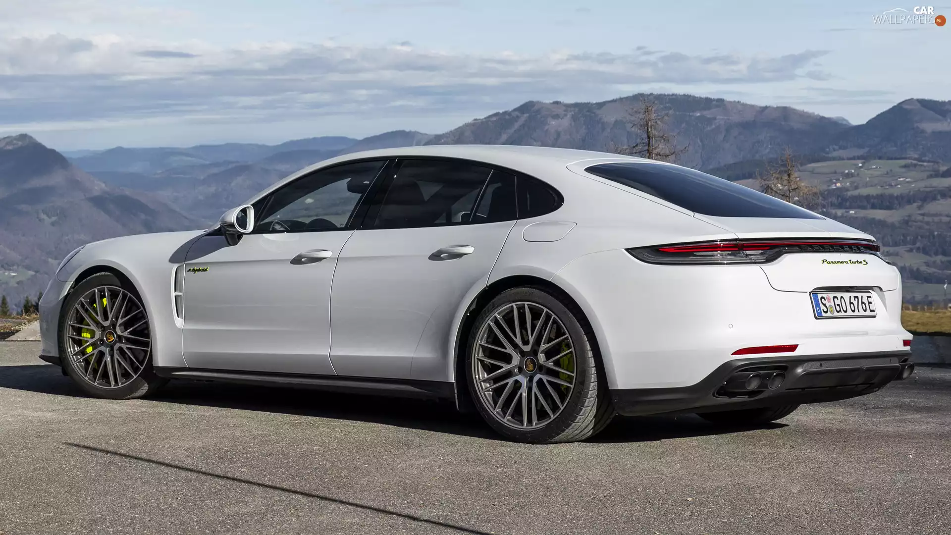side, White, Porsche Panamera Turbo S