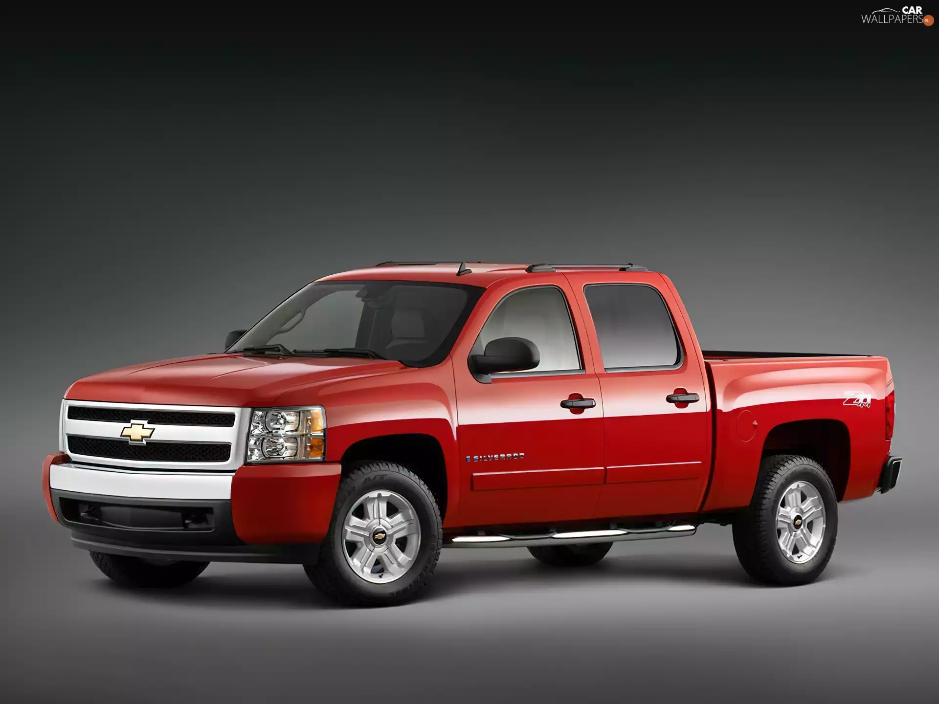 Red, Pick, Up, Chevrolet Silverado