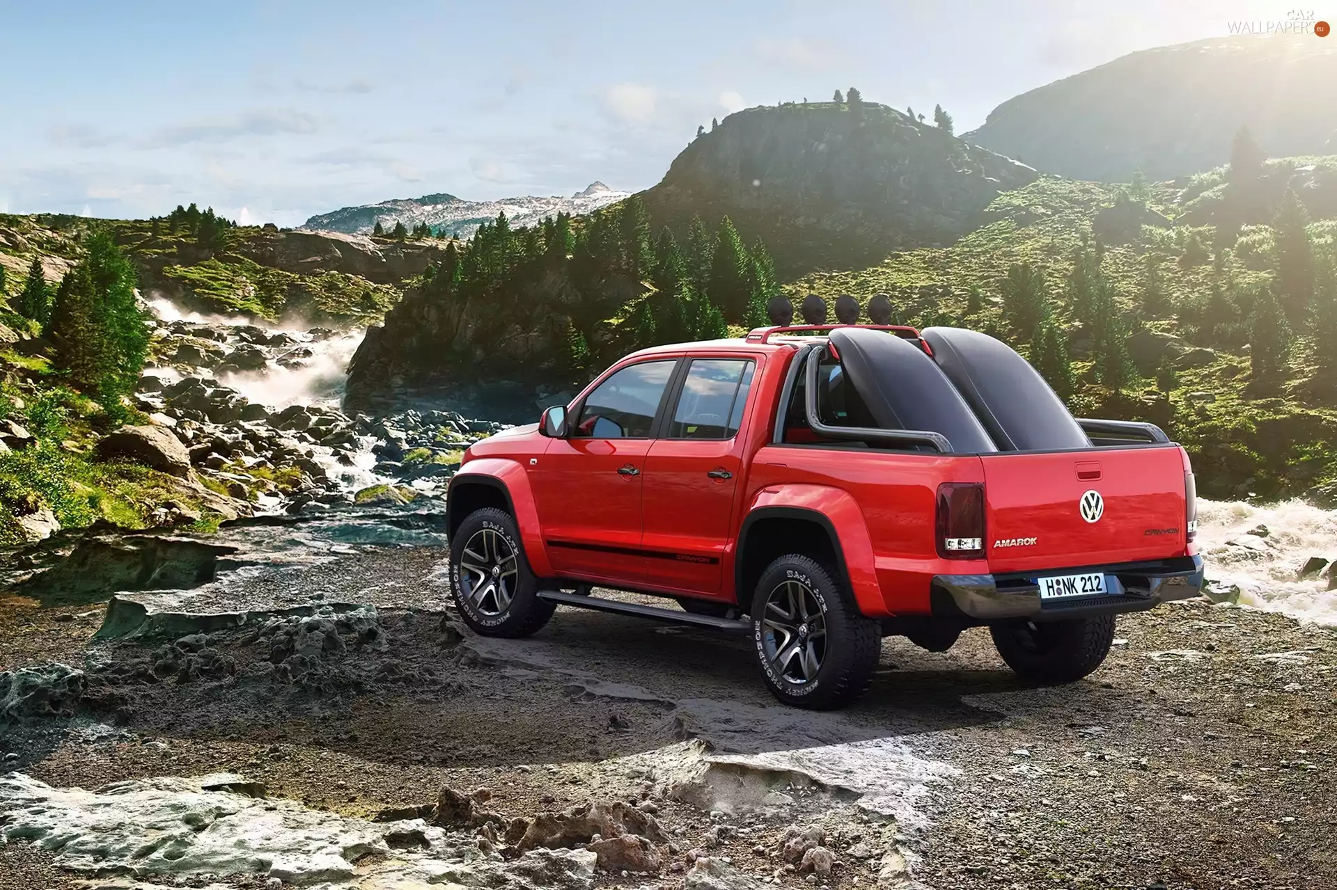rocks, Plants, Amarok, Stones, Volkswagen