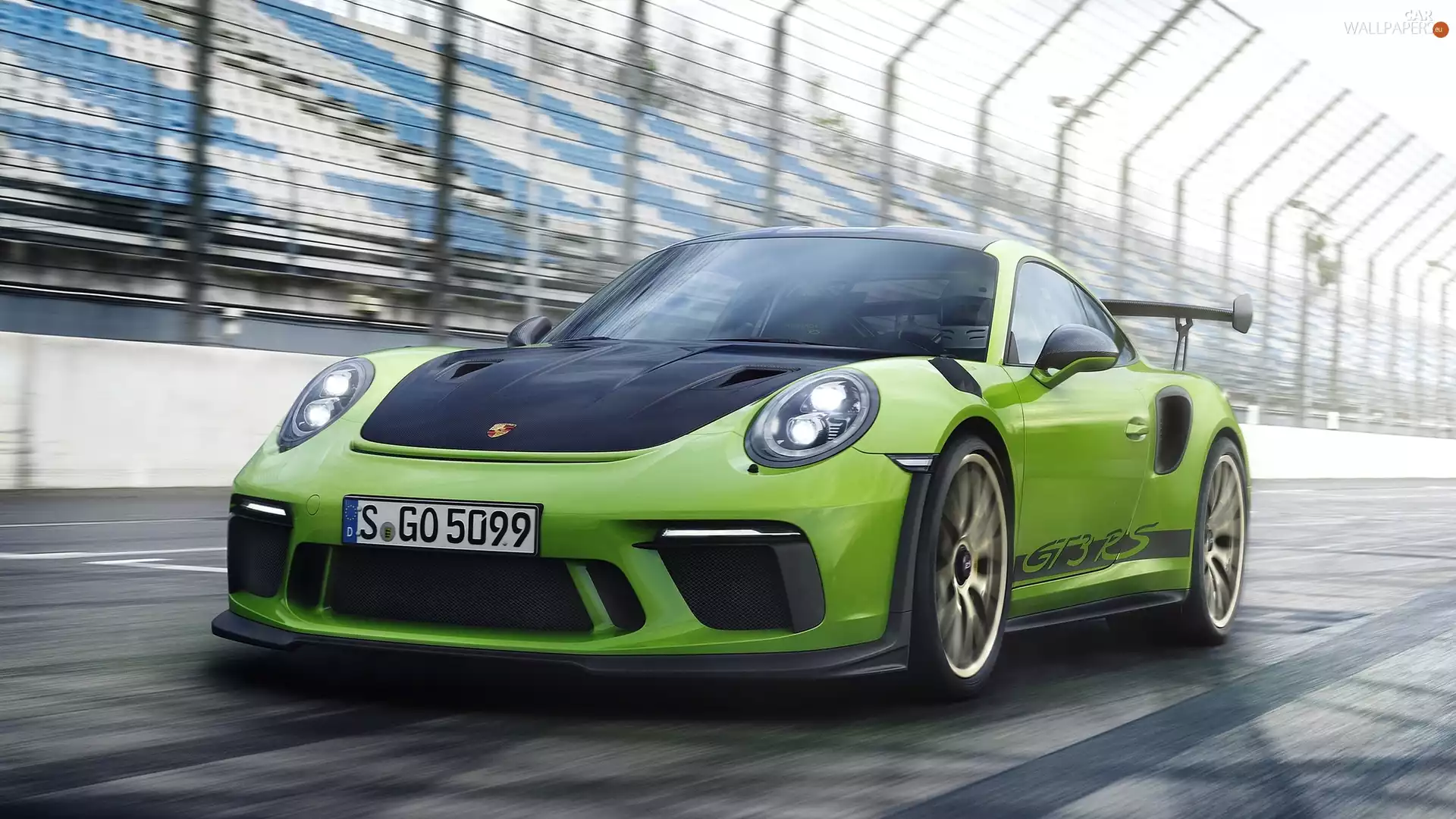 2018, green ones, Porsche 911 GT3 RS