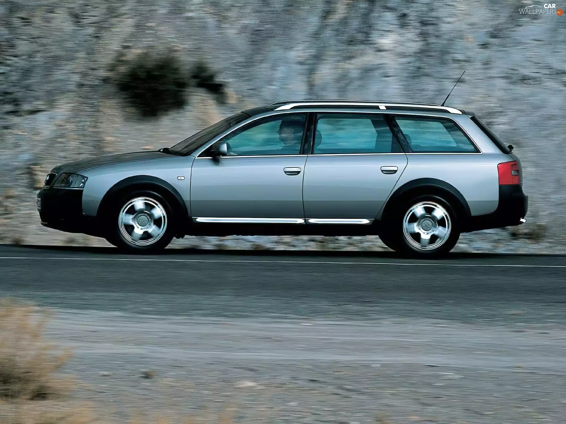Left Profile, Silver, Audi Allroad
